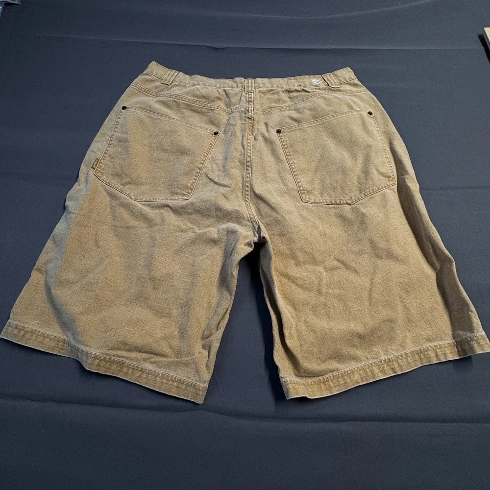 Timberland Mens‎ Canvas Carpenter Shorts Tan Khaki Cotton Relaxed Fit 36 Waist
